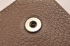 Authentic HERMES Levain Quatre Coin Purse Wallet Leather Brown 4746J