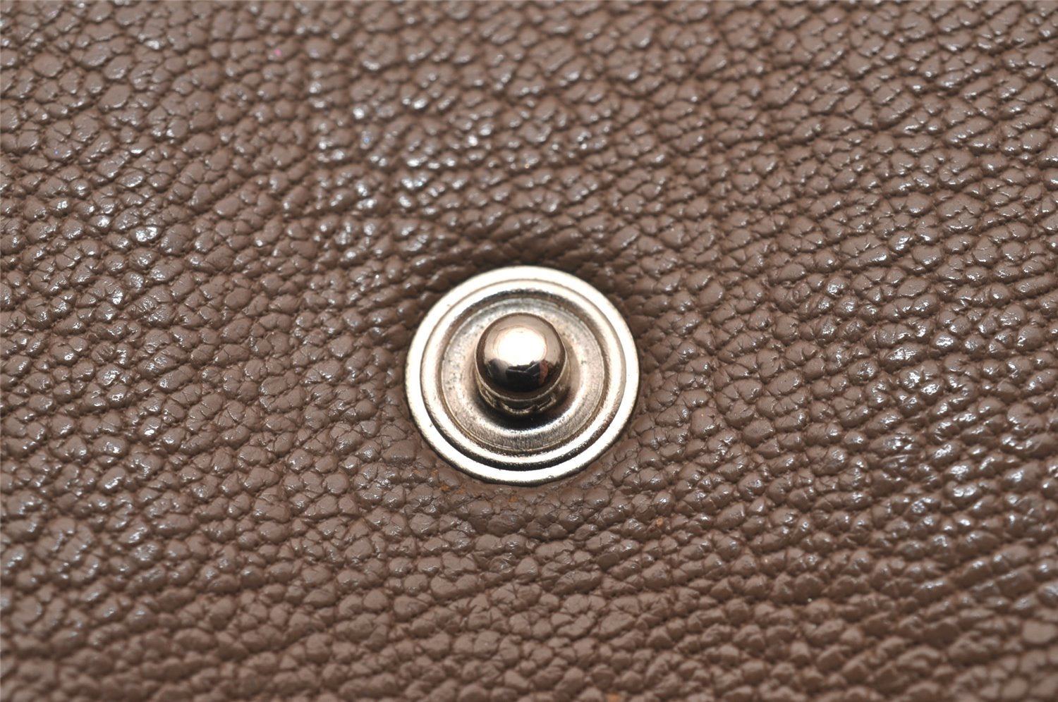 Authentic HERMES Levain Quatre Coin Purse Wallet Leather Brown 4746J
