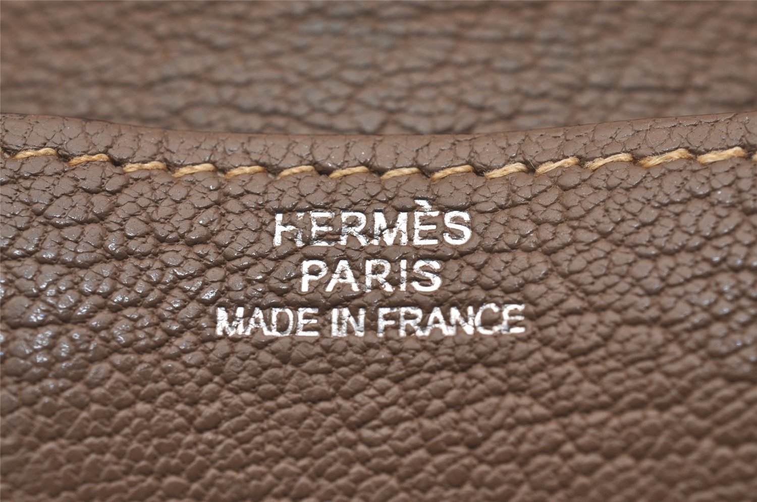 Authentic HERMES Levain Quatre Coin Purse Wallet Leather Brown 4746J