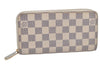 Authentic Louis Vuitton Damier Azur Zippy Wallet Long Purse N60019 LV 4746K