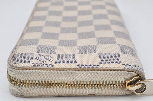 Authentic Louis Vuitton Damier Azur Zippy Wallet Long Purse N60019 LV 4746K