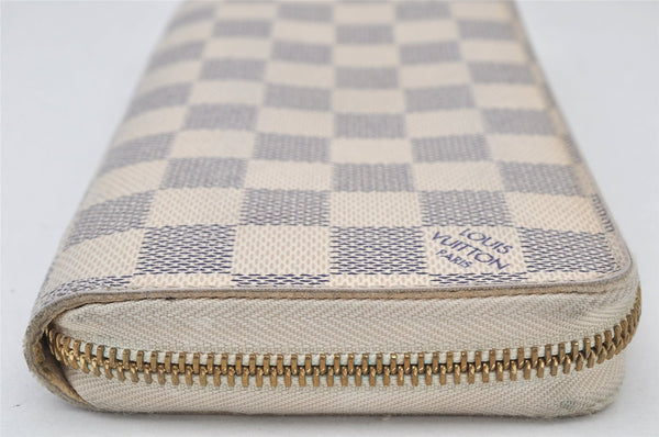 Authentic Louis Vuitton Damier Azur Zippy Wallet Long Purse N60019 LV 4746K