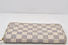 Authentic Louis Vuitton Damier Azur Zippy Wallet Long Purse N60019 LV 4746K