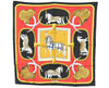 Authentic HERMES Carre 90 Scarf "GRAND APPARAT" Silk Black Box 4747J