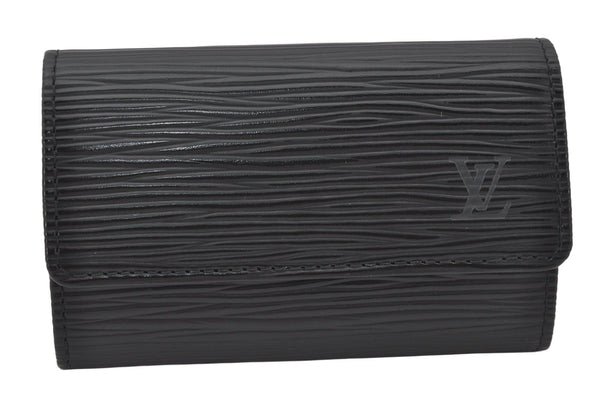 Authentic Louis Vuitton Epi Multicles 6 Key Case Black M63812 LV 4748K