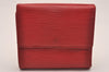 Louis Vuitton Epi Porte Monnaie Billets Cartes Credit Wallet M63487 Red 4749J