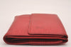 Louis Vuitton Epi Porte Monnaie Billets Cartes Credit Wallet M63487 Red 4749J