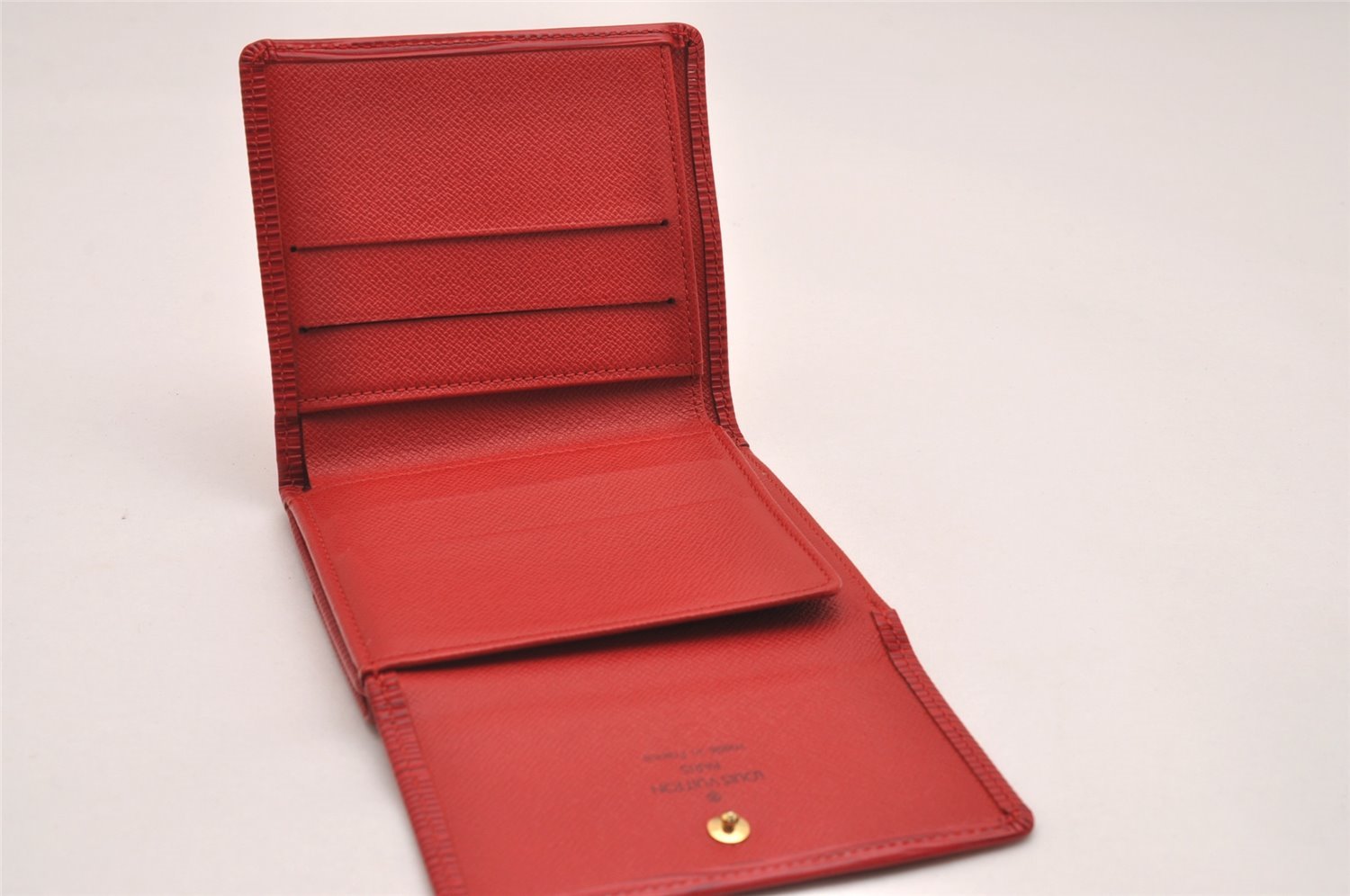 Louis Vuitton Epi Porte Monnaie Billets Cartes Credit Wallet M63487 Red 4749J