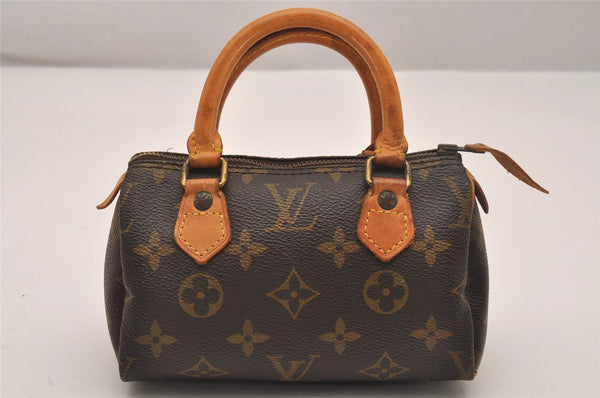 Authentic Louis Vuitton Monogram Mini Speedy Hand Bag Purse Old Model LV 4752J