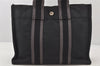 Authentic HERMES Vintage Fourre Tout PM Hand Tote Bag Canvas Black 4752K