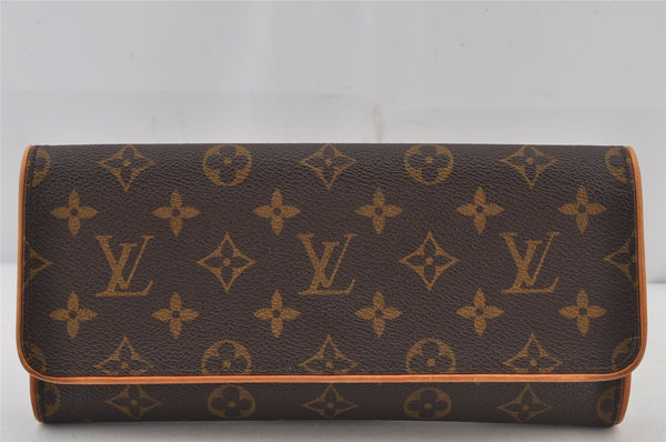 Authentic Louis Vuitton Monogram Pochette Twin GM Shoulder Bag M51852 LV 4753J