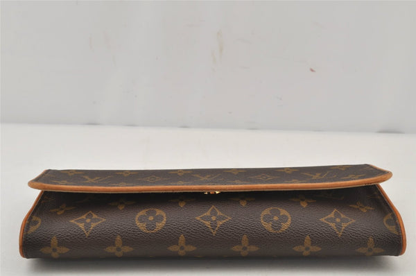 Authentic Louis Vuitton Monogram Pochette Twin GM Shoulder Bag M51852 LV 4753J