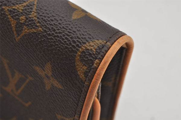 Authentic Louis Vuitton Monogram Pochette Twin GM Shoulder Bag M51852 LV 4753J