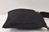 Authentic PRADA Nylon Tessuto Leather Shoulder Cross Body Bag Black 4753K