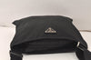 Authentic PRADA Nylon Tessuto Leather Shoulder Cross Body Bag Black 4753K