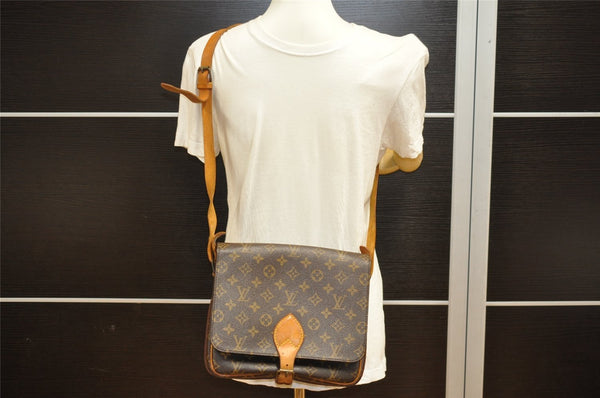 Authentic Louis Vuitton Monogram Cartouchiere GM M51252 Shoulder Cross Bag 4754I