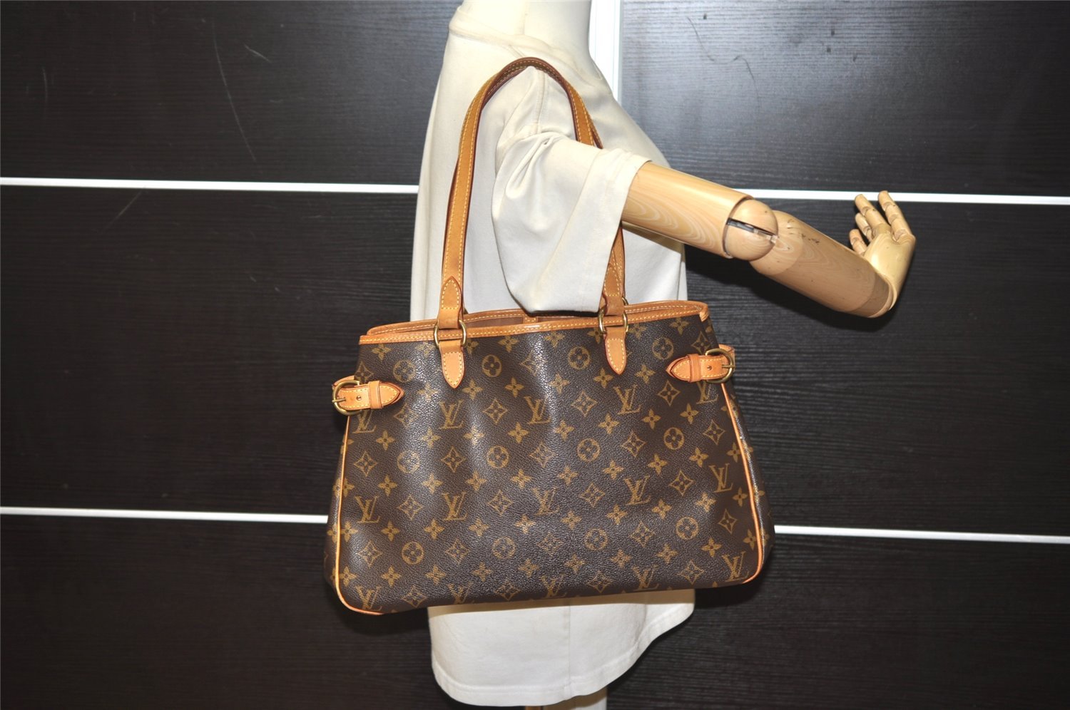Authentic Louis Vuitton Monogram Batignolles Horizontal Tote Bag M51154 LV 4755J