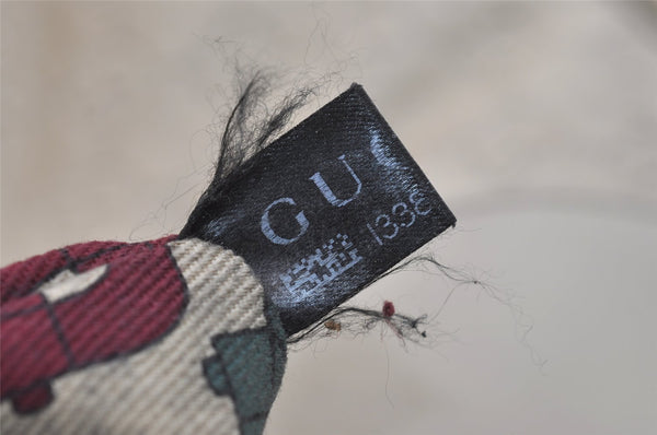 Authentic GUCCI Guccissima Abbey Shoulder Bag GG Leather 189833 White Junk 4756J