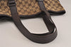 Authentic GUCCI Vintage Shoulder Tote Bag GG Canvas Leather 145971 Brown 4757J