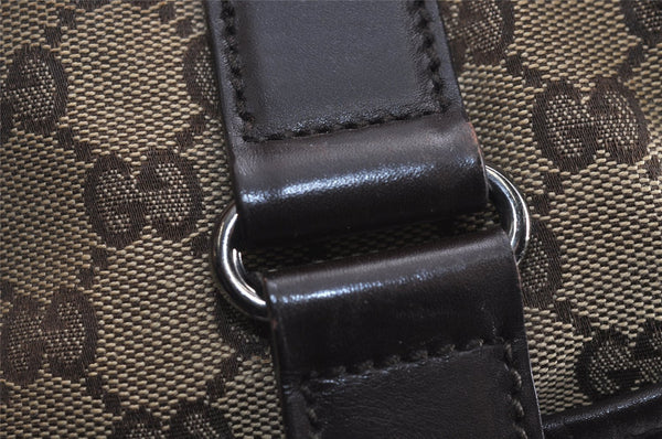 Authentic GUCCI Vintage Shoulder Tote Bag GG Canvas Leather 145971 Brown 4757J