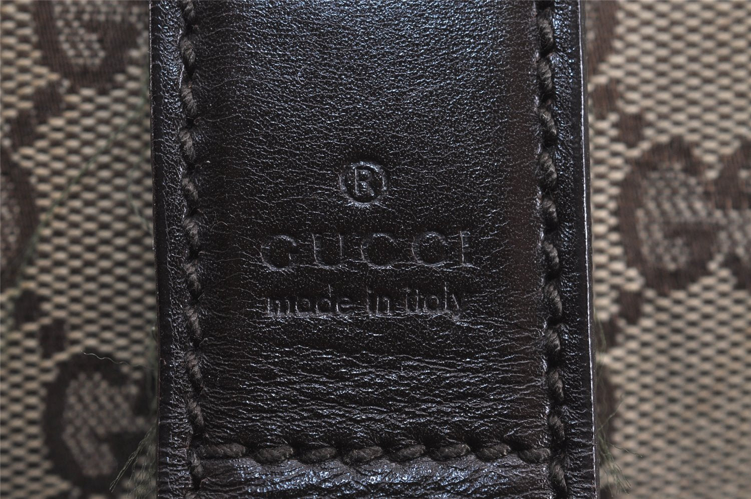 Authentic GUCCI Vintage Shoulder Tote Bag GG Canvas Leather 145971 Brown 4757J