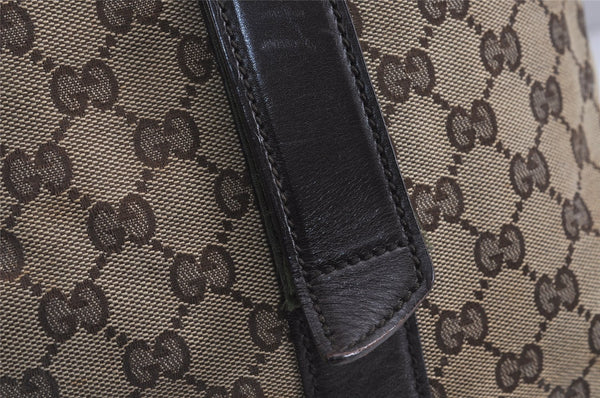 Authentic GUCCI Vintage Shoulder Tote Bag GG Canvas Leather 145971 Brown 4757J