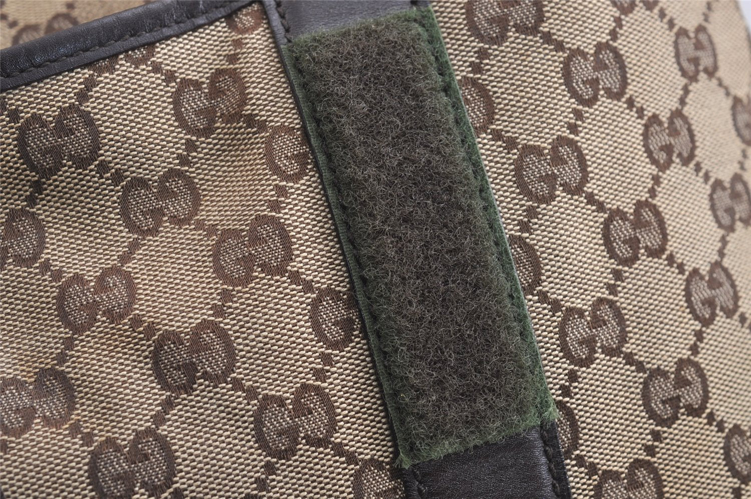 Authentic GUCCI Vintage Shoulder Tote Bag GG Canvas Leather 145971 Brown 4757J