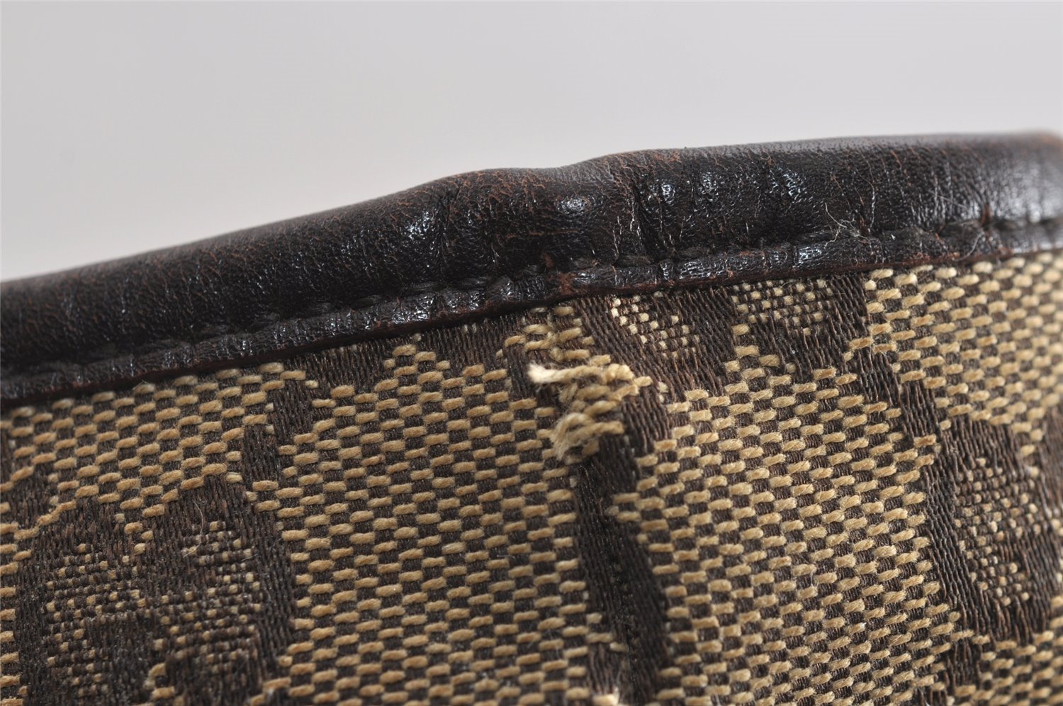 Authentic GUCCI Vintage Shoulder Tote Bag GG Canvas Leather 145971 Brown 4757J