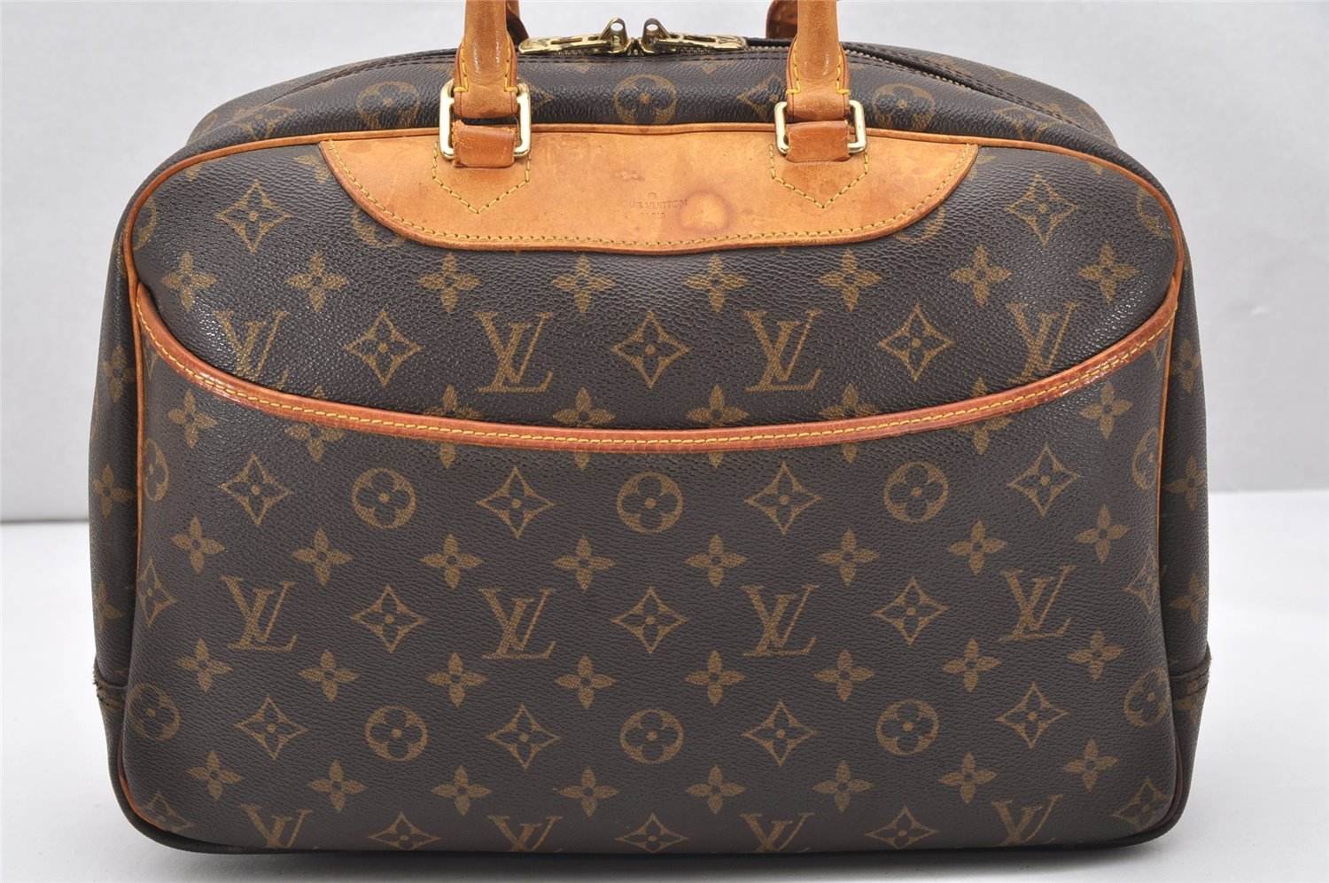 Authentic Louis Vuitton Monogram Deauville Hand Bag M47270 LV 4757K