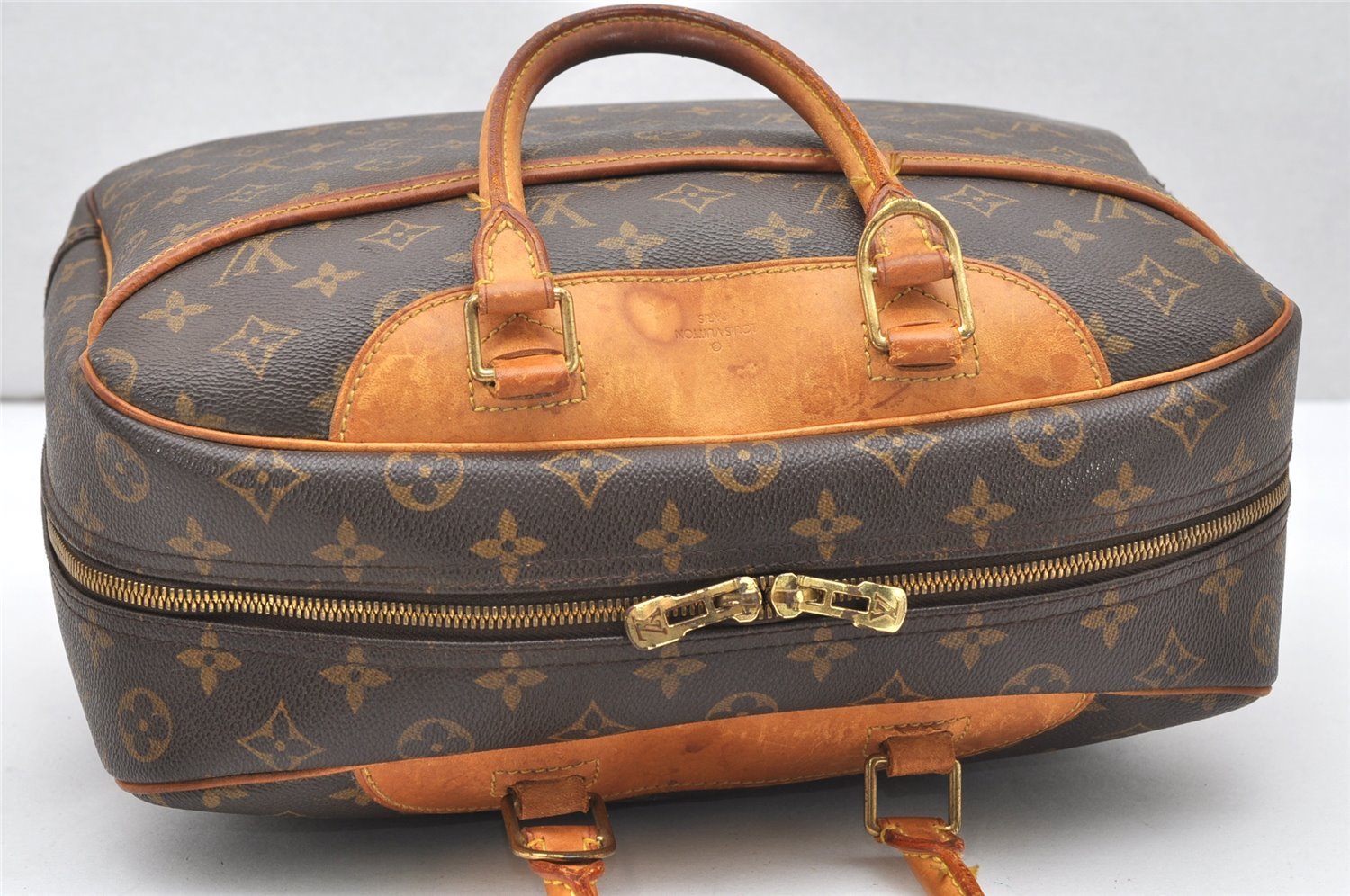 Authentic Louis Vuitton Monogram Deauville Hand Bag M47270 LV 4757K