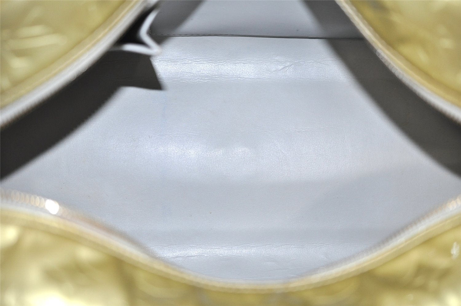 Auth Louis Vuitton Vernis Tompkins Square Hand Bag Light Green M91150 LV 4758I