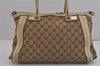 Authentic GUCCI Bamboo Bella 2Way Hand Bag GG Canvas Leather 282300 Brown 4758J