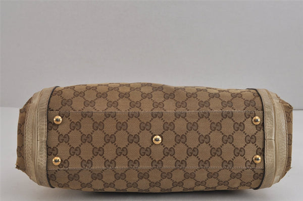 Authentic GUCCI Bamboo Bella 2Way Hand Bag GG Canvas Leather 282300 Brown 4758J