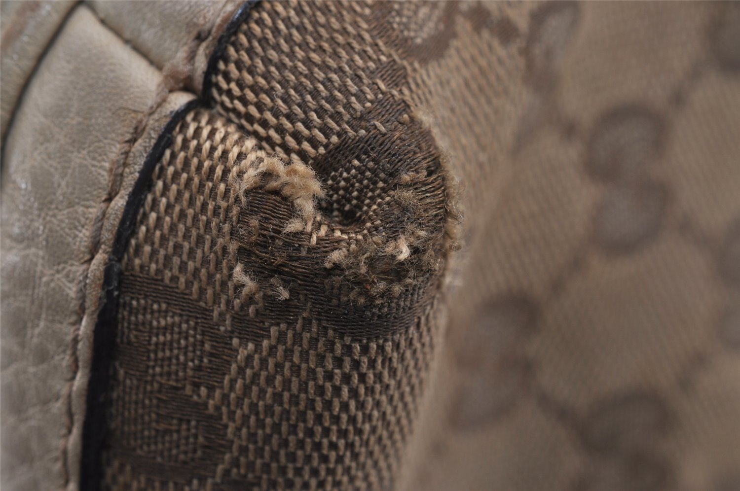 Authentic GUCCI Bamboo Bella 2Way Hand Bag GG Canvas Leather 282300 Brown 4758J