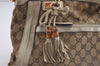 Authentic GUCCI Bamboo Bella 2Way Hand Bag GG Canvas Leather 282300 Brown 4758J