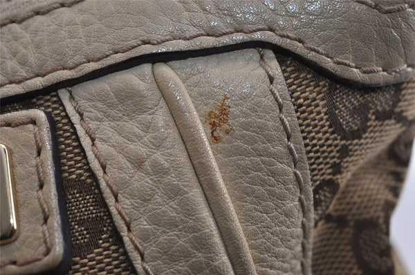 Authentic GUCCI Bamboo Bella 2Way Hand Bag GG Canvas Leather 282300 Brown 4758J