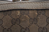 Authentic GUCCI Bamboo Bella 2Way Hand Bag GG Canvas Leather 282300 Brown 4758J