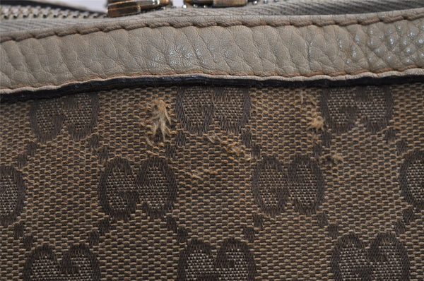 Authentic GUCCI Bamboo Bella 2Way Hand Bag GG Canvas Leather 282300 Brown 4758J