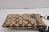 Authentic COACH Signature Shoulder Cross Body Bag Canvas Leather Brown 4760J