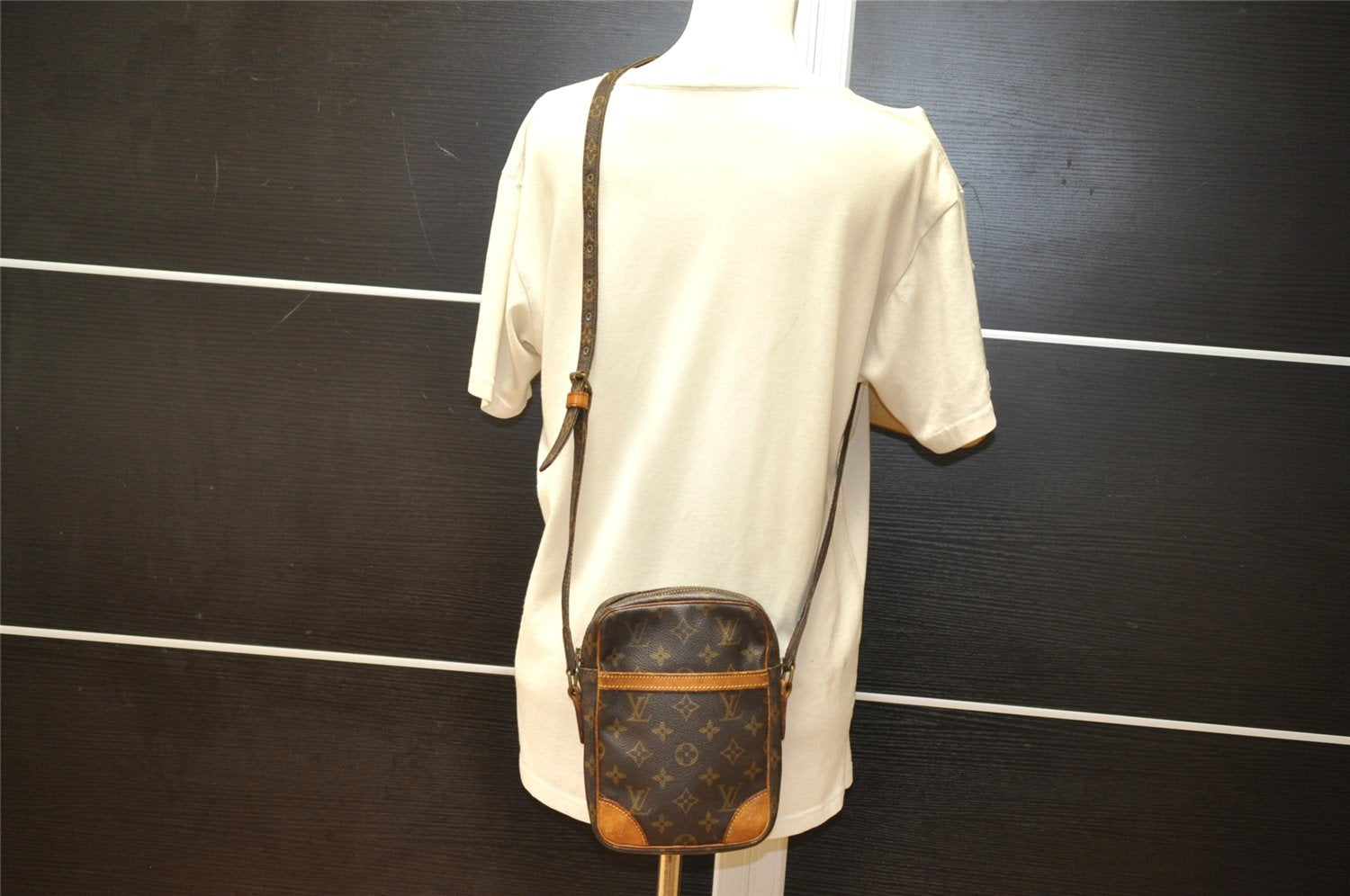 Authentic Louis Vuitton Monogram Danube Shoulder Cross Body Bag M45266 LV 4760K