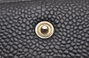 Authentic CHANEL Caviar Skin CC Logo Bifold Long Wallet Purse Black 4762J