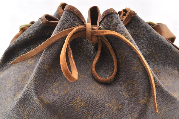 Authentic Louis Vuitton Monogram Petit Noe Drawstring Bag Old Model LV 4763I