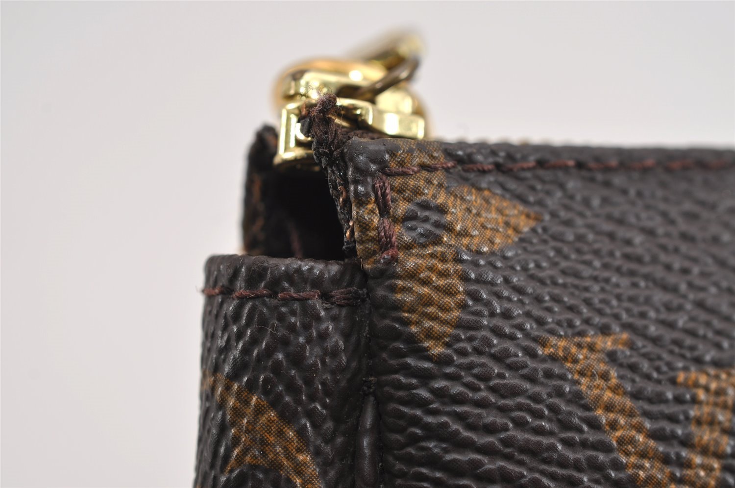 Authentic Louis Vuitton Monogram Pochette Accessoires Pouch M51980 LV 4763J