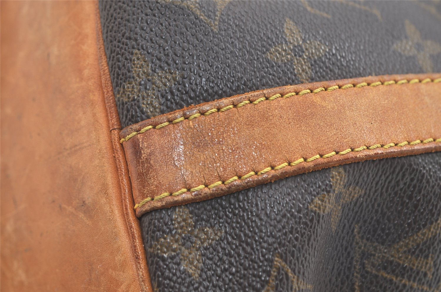 Authentic Louis Vuitton Monogram Petit Noe M42226 Shoulder Drawstring Bag 4763K