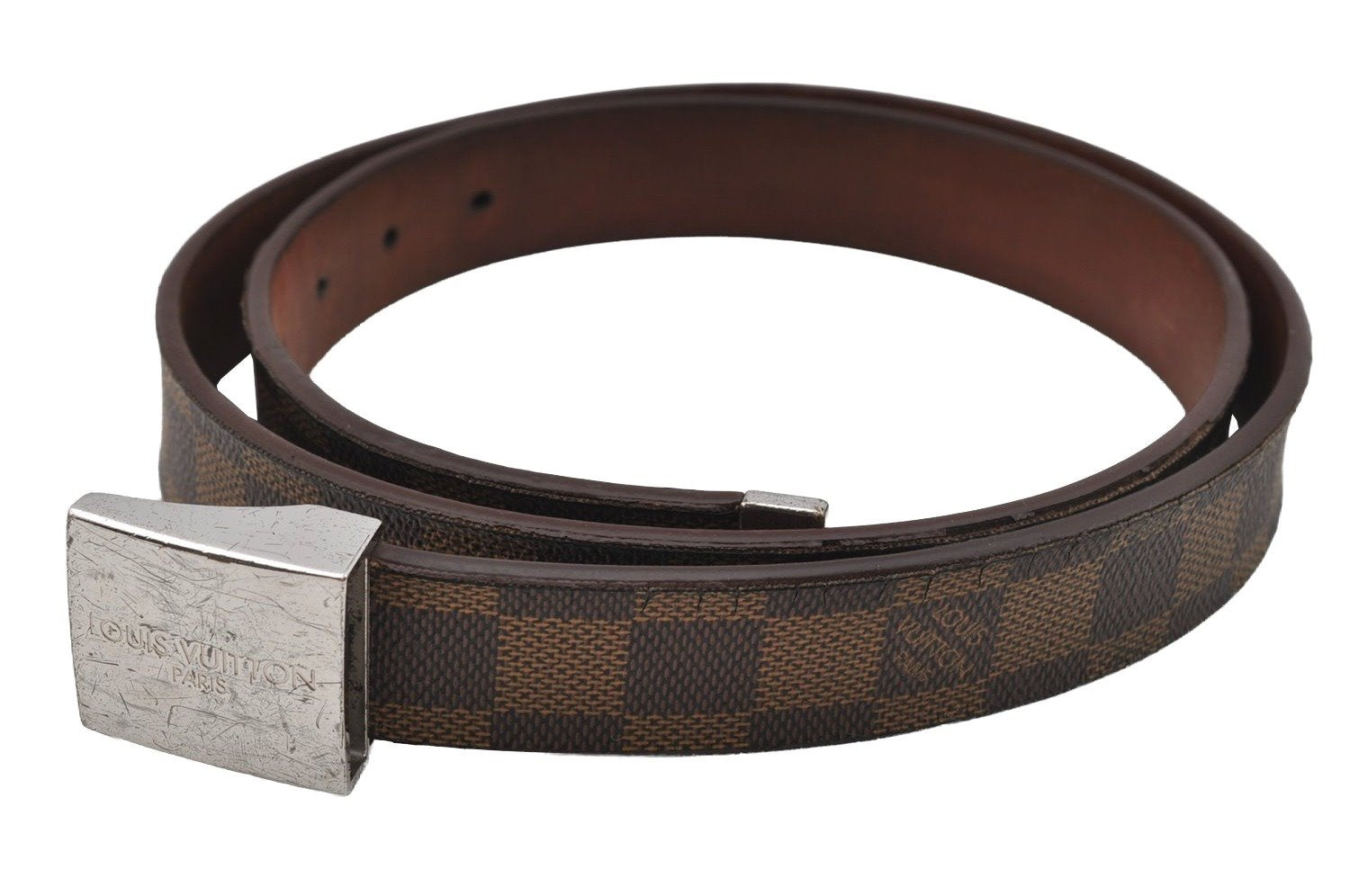 Authentic Louis Vuitton Damier Ceinture Carre Belt 100cm 39.4