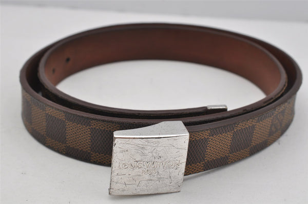 Authentic Louis Vuitton Damier Ceinture Carre Belt 100cm 39.4" M6803 LV 4764J