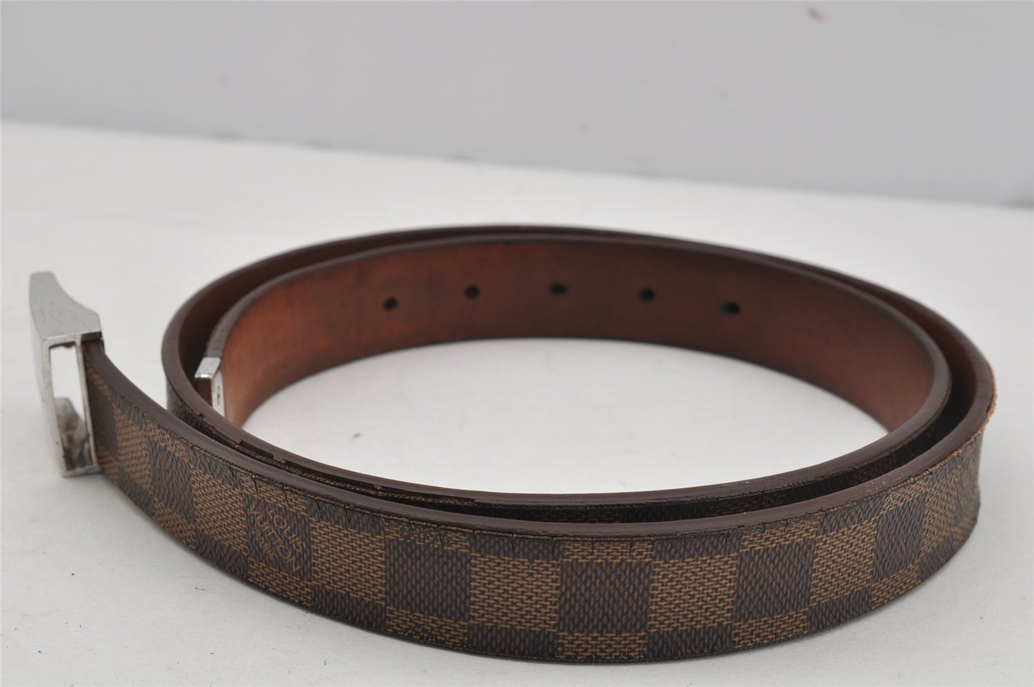 Authentic Louis Vuitton Damier Ceinture Carre Belt 100cm 39.4