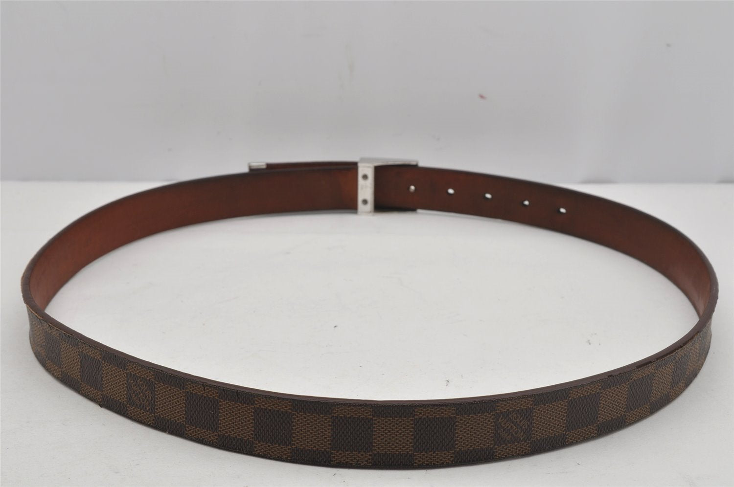 Authentic Louis Vuitton Damier Ceinture Carre Belt 100cm 39.4