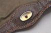 Authentic GUCCI Web Sherry Line Clutch Hand Bag GG PVC Leather Brown Junk 4765I