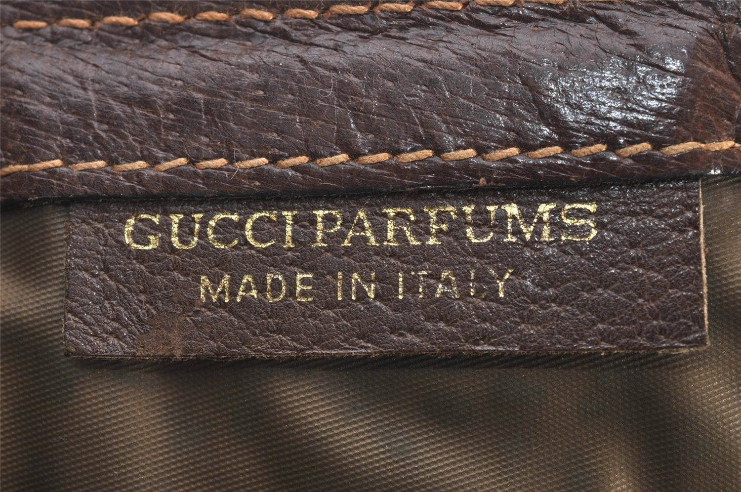 Authentic GUCCI Web Sherry Line Clutch Hand Bag GG PVC Leather Brown Junk 4765I